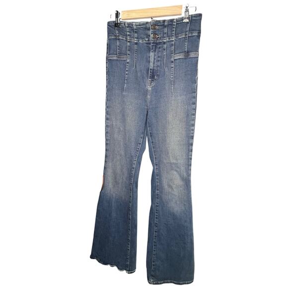 Free People Women's Jayde Flare Jeans EUC super stretchy - Picture 1 of 7